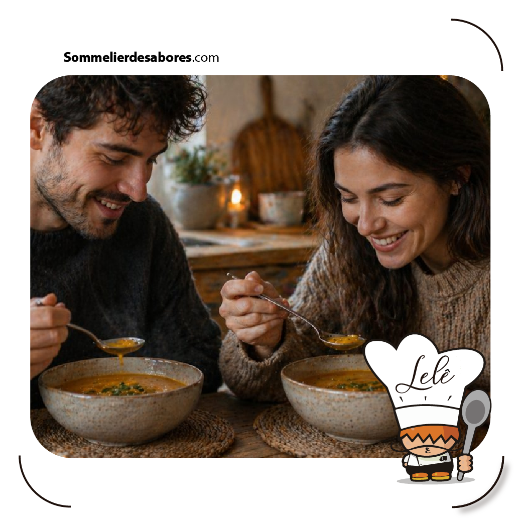 el sabor de la sopa es de comida completa